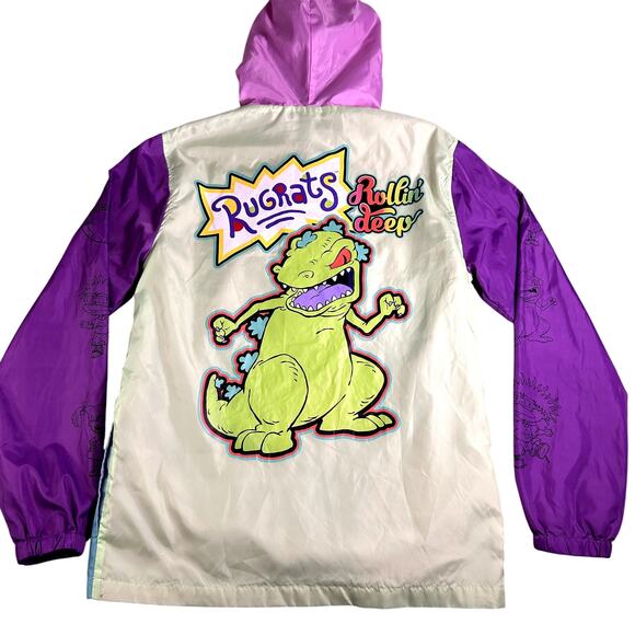 Nickelodeon Rugrats Windbreaker Juniors Medium 90s Y2k Retro Teen Streetwear - Picture 1 of 10